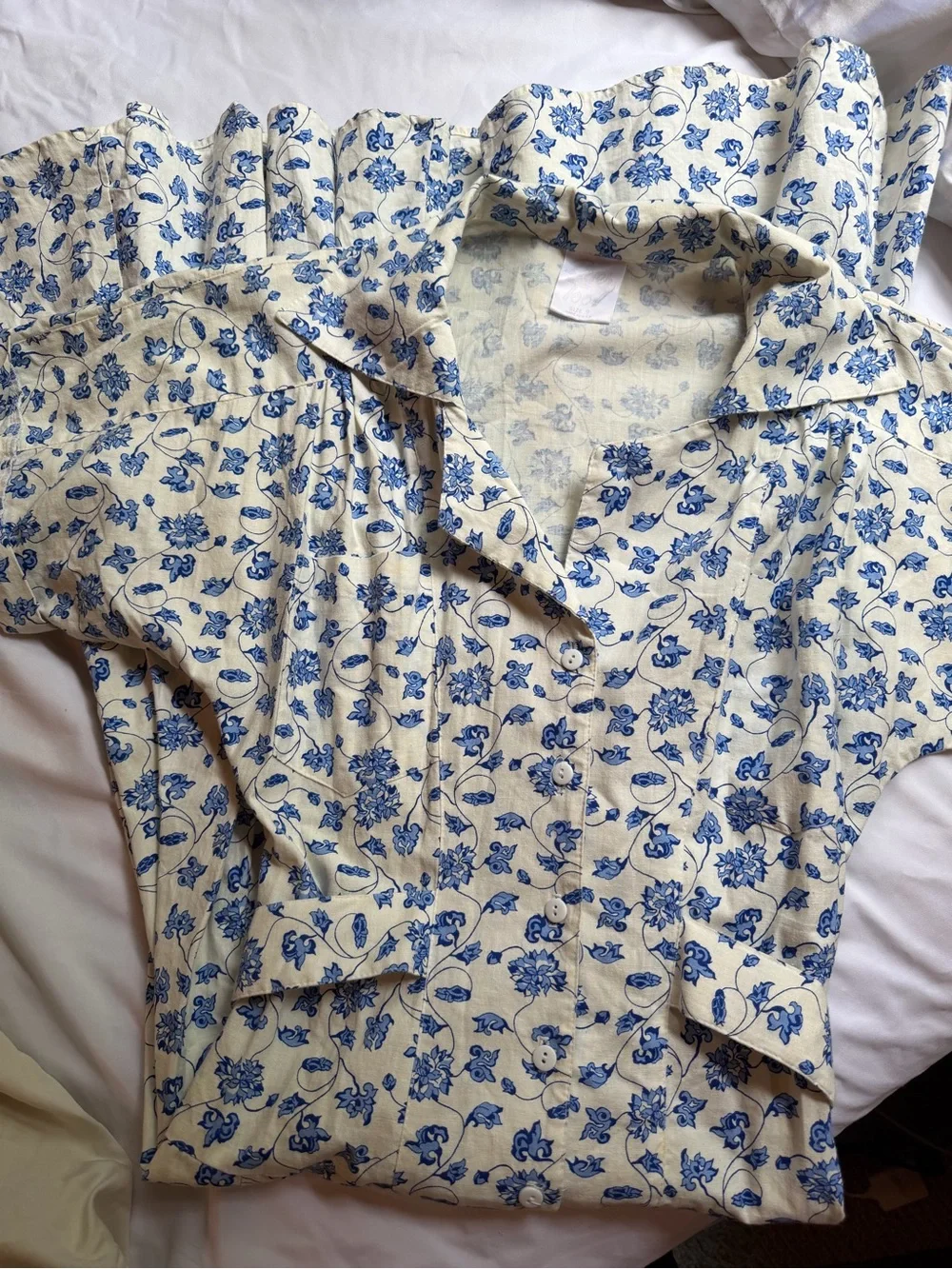Byer Too Floral Blue and White Midi Dress - Women's - Picture 1 of 3